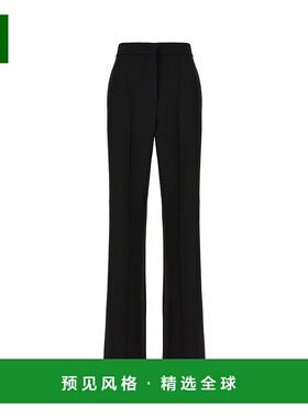 香港直邮MaxMara 麦斯玛拉 女士 黑色羊毛长裤 UCCIO002直筒裤