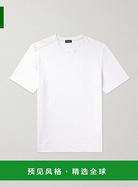 香港直邮zegna 杰尼亚 男士 亚麻针织T恤 RUD376A7D783N01