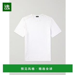 亚麻针织T恤 男士 RUD376A7D783N01 杰尼亚 香港直邮zegna