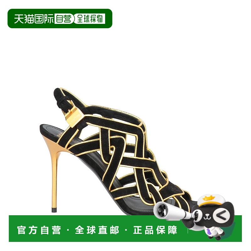 1h可退 香港直邮Balmain 巴尔曼 女士 凉鞋 black黑色 舒适时尚