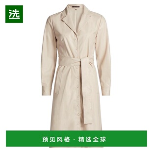 【美国直邮】Kobi Halperin Dixie 人造革中长衬衫式连衣裙 女装