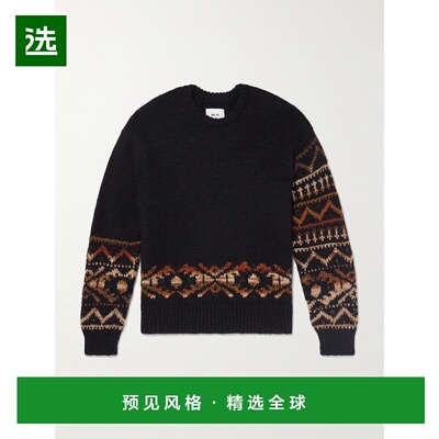 1h可退 Nn07 男士 Emil 60032 'Fair Isle' 羊毛混纺毛衣