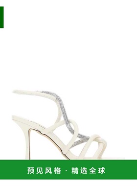 1h可退 香港直邮Jimmy Choo 周仰杰 女士 LONNIE 90 皮质凉鞋(米)