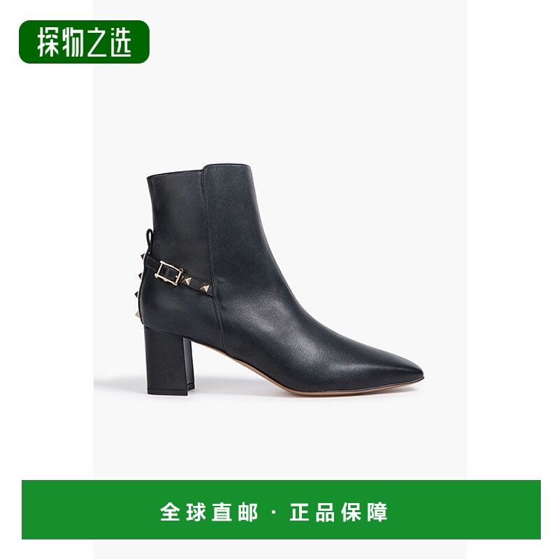 1h可退 香港直邮Valentino 华伦天奴 女士 铆钉皮质短靴 W2S0FJ2N