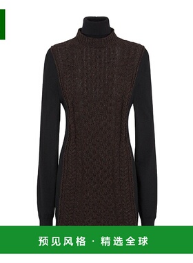 香港直邮Fendi 高领针织连衣裙 FZDC81ASJN包臀裙