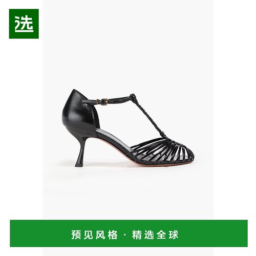 1h可退 香港直邮ZIMMERMANN 女士 皮质浅口鞋 5513S24ONYX高跟鞋