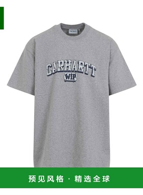 香港直邮CARHARTT 男士T恤 I036015V64G03 AW2025 灰色 S/S Heavy