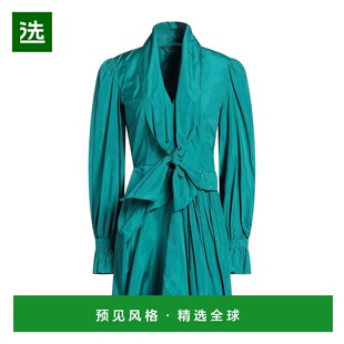 1h可退 香港直邮Alberta Ferretti 女士 短款连衣裙 green绿色 舒