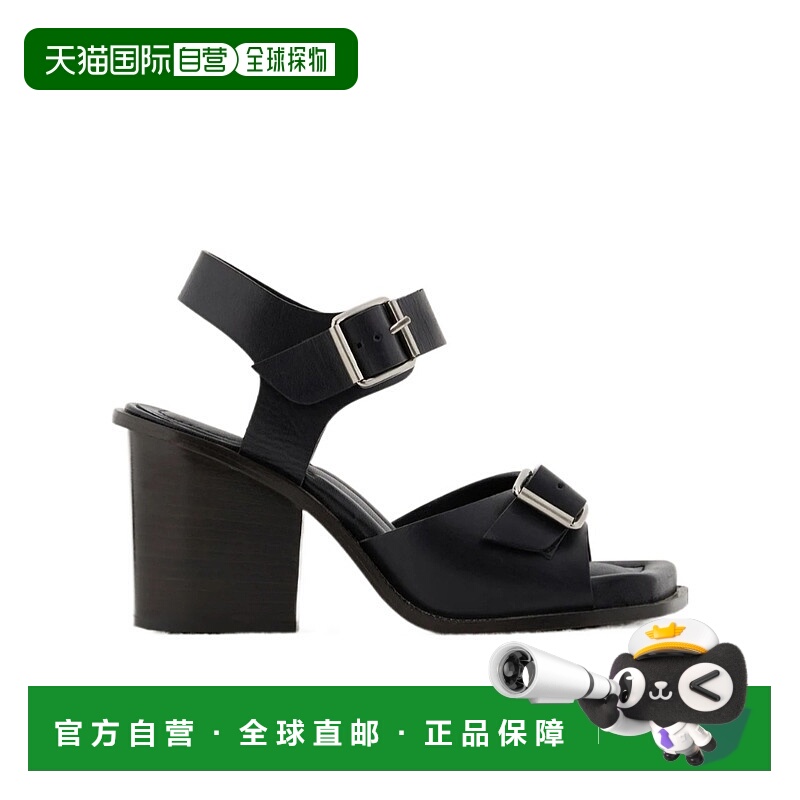 香港直邮Lemaire 方跟高跟凉鞋 FO0024LL196时尚舒适百搭外穿
