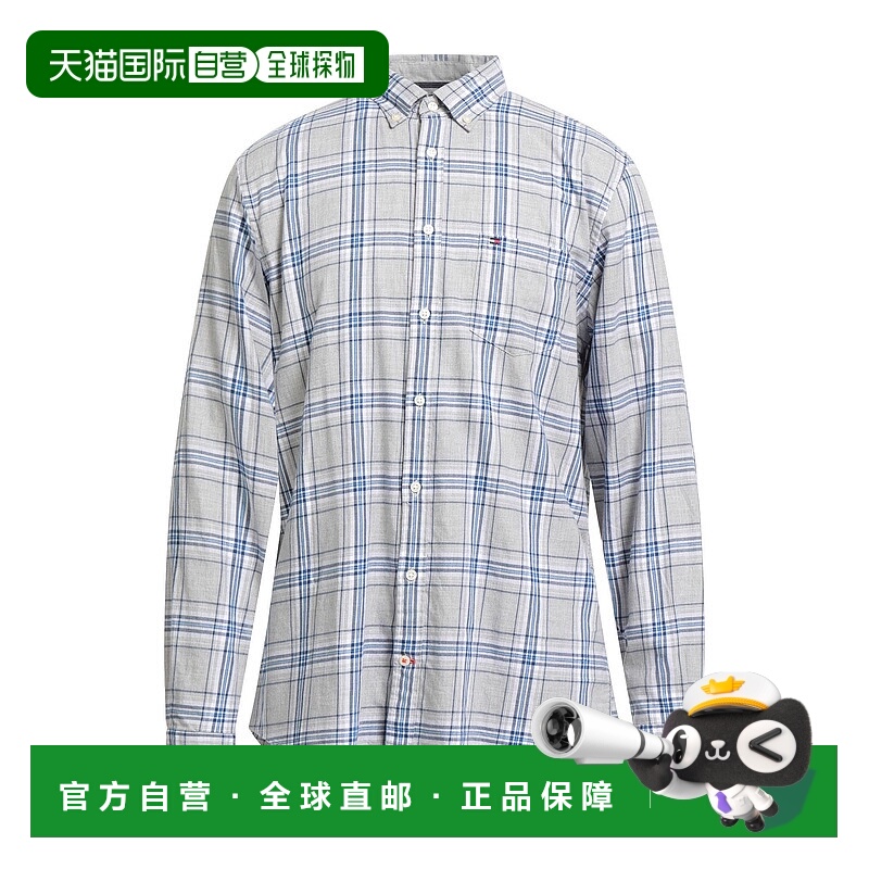 1h可退 香港直邮Tommy Hilfiger 汤米·希尔费格 男士 格纹衬衫