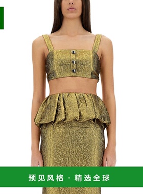 1h可退 香港直邮Self-Portrait 女士 金属感提花短款上衣 RS25902