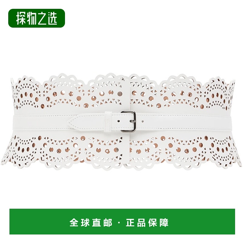 香港直邮Alaïa 女士 白色 Openwork Bustier 腰带 AA1C082GC0A29