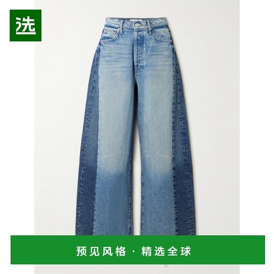 1h可退 香港直邮mother 女士 Pipe Sneak 梦幻系扣磨损磨破高腰阔