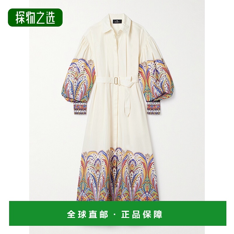 香港直邮Etro 艾特罗 女士 印花棉质衬衫连衣裙 WRHA002799SP525