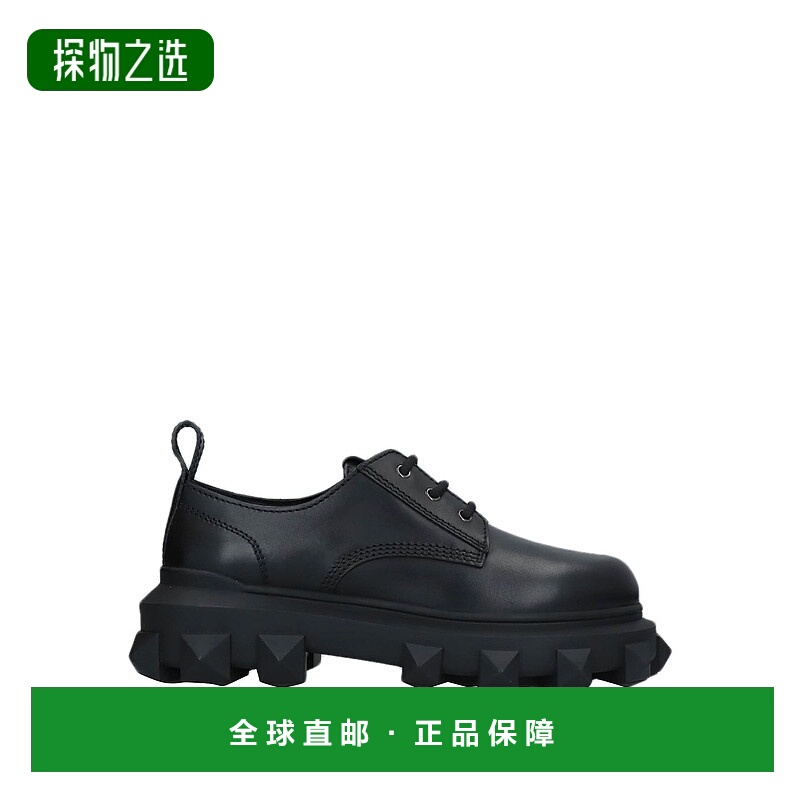 香港直邮valentino 华伦天奴 男士 绑带鞋 black黑色 舒适时尚