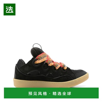 香港直邮Lanvin 朗雯 女士 CURB 皮质运动鞋 FUSKDK12DRA2P2510