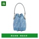 香港直邮Fendi 蓝色牛仔效果迷你包 8BS093AUPX斜挎包手提包