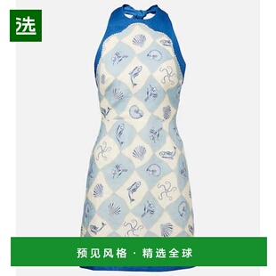 1h可退 香港直邮ALÉMAIS 女士 Pia 印花亚麻迷你连衣裙