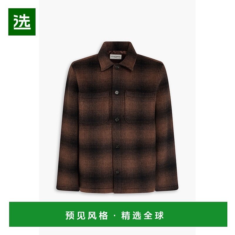 1h可退 香港直邮officine generale 男士 Harrison 格纹羊毛混纺,男装,夹克,淘宝优惠券,粉丝福利购,淘宝优惠卷