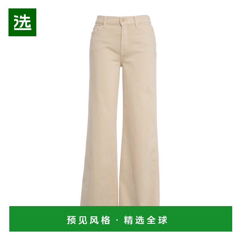 香港直邮7 FOR ALL MANKIND 女士牛仔裤直筒裤 7UG20C141ZACREAM