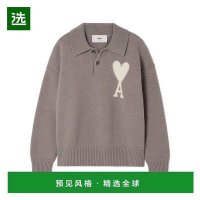 1h可退 香港直邮Ami Paris 长袖嵌花毛衣 UPL390KN0090