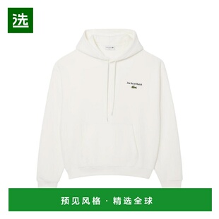 香港直邮LACOSTE 男士卫衣 SH594770V AW2025 白色 多印花连帽衫