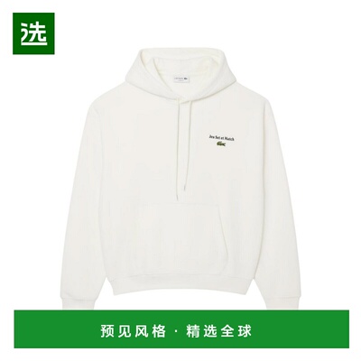 香港直邮LACOSTE 男士卫衣 SH594770V AW2025 白色 多印花连帽衫