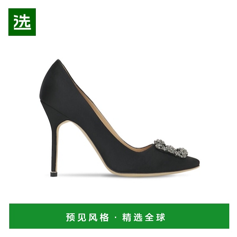 香港直邮Manolo Blahnik 黑色徽标高跟鞋 73I0C4008
