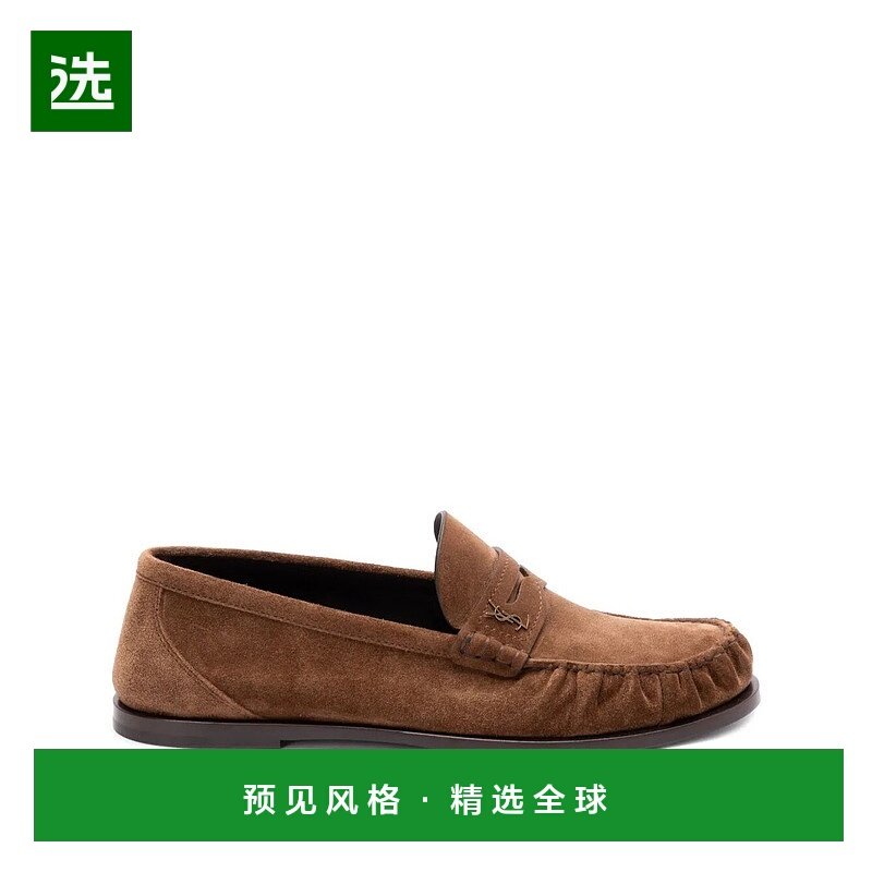 1h可退 香港直邮Saint Laurent 圣罗兰 男士 RYAN 绒面革乐福鞋 8