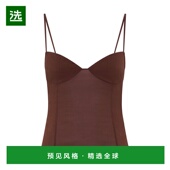舒适时尚 1h可退 真丝吊带背心 brown棕色 香港直邮ST.AGNI 女士