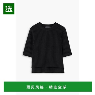 1h可退 香港直邮Arch4 女士 Elma 罗纹羊绒毛衣 KNJP2513BLACK