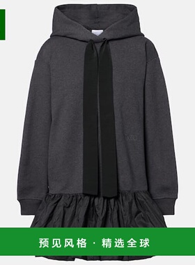 1h可退 香港直邮Patou 女士 连帽棉质运动风连衣裙 grey灰色 舒适