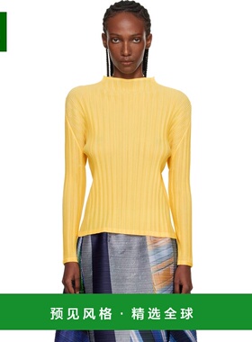 1h可退 香港直邮Pleats Please Issey Miyake 女士 黄色 Rib Plea