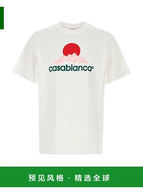 1h可退 香港直邮Casablanca 男士 白色棉质T恤 MPF25JTS00103CASB