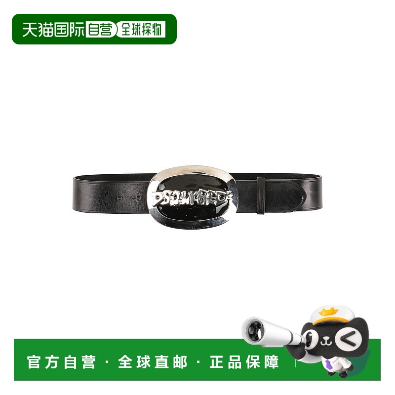 1h可退 香港直邮Dsquared2 二次方 女士 Regular 皮带 black黑色