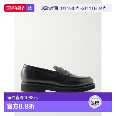 1h可退 Grenson 男士 87 运动鞋款皮质乐福鞋 115060BLAC