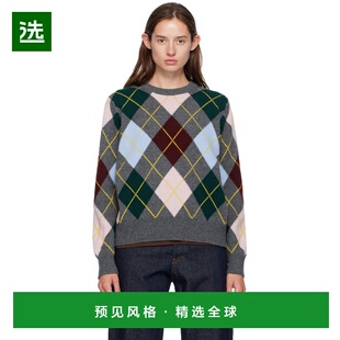 1h可退 香港直邮DAUGHTER 女士 灰色 Ava Argyle Crewneck 毛衣 W