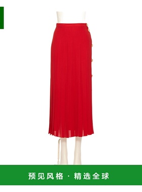 香港直邮Valentino 褶皱半身裙 BRAD651MH百褶裙a字裙