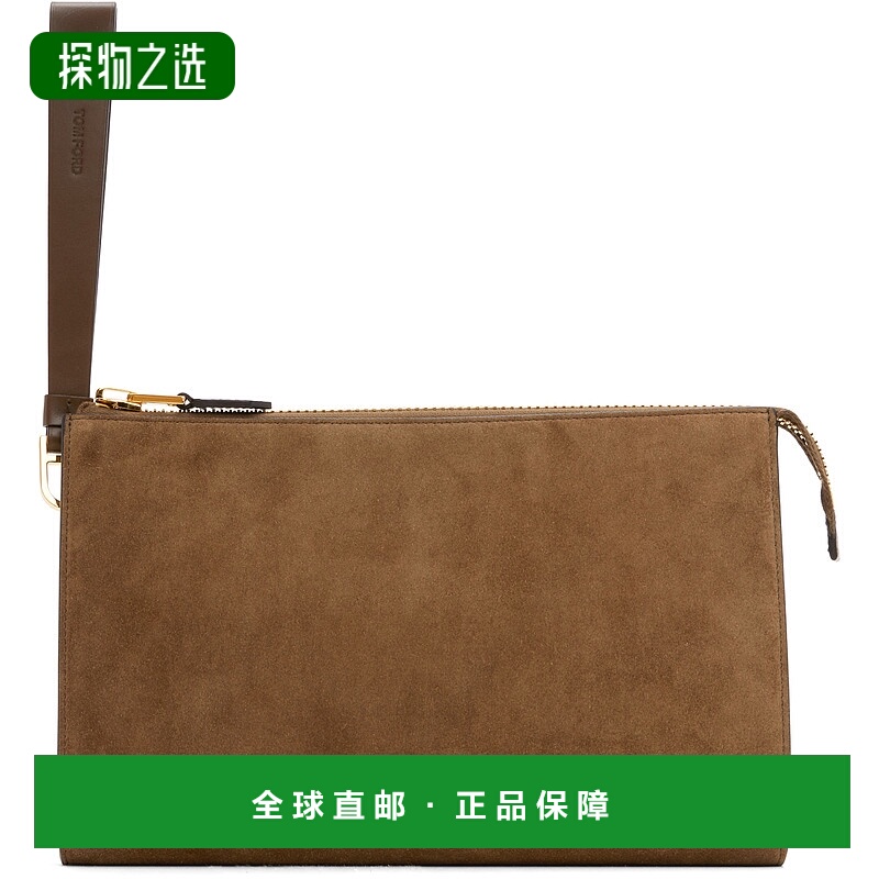 香港直邮Tom Ford 汤姆·福特 男士 棕色 Suede Calf Leather Min