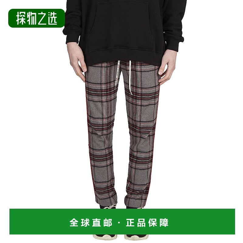 香港直邮Represent 男士 格纹裤子 Q033GREY red红色 舒适时尚