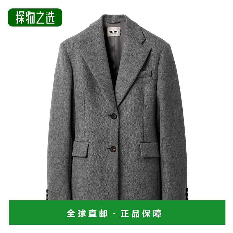 香港直邮Miu Miu 单排扣双层羊毛夹克 MH195211H4SOOO