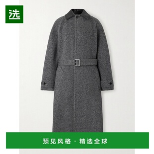 香港直邮LOEWE 罗意威 男士 皮革边羊毛混纺大衣 H526Y01WC3羊绒