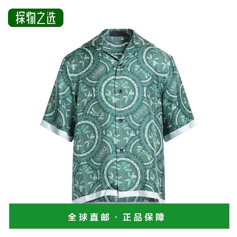 香港直邮AMIRI 男士 花纹衬衫 green绿色 舒适时尚