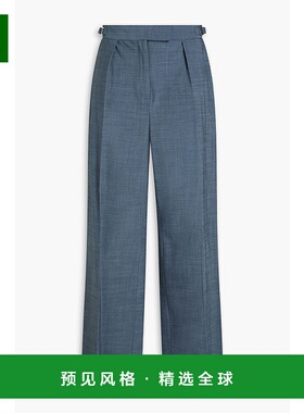 1h可退 香港直邮Maje 女士 褶裥梭织阔腿裤 MFPPA00584BLEUPETROL