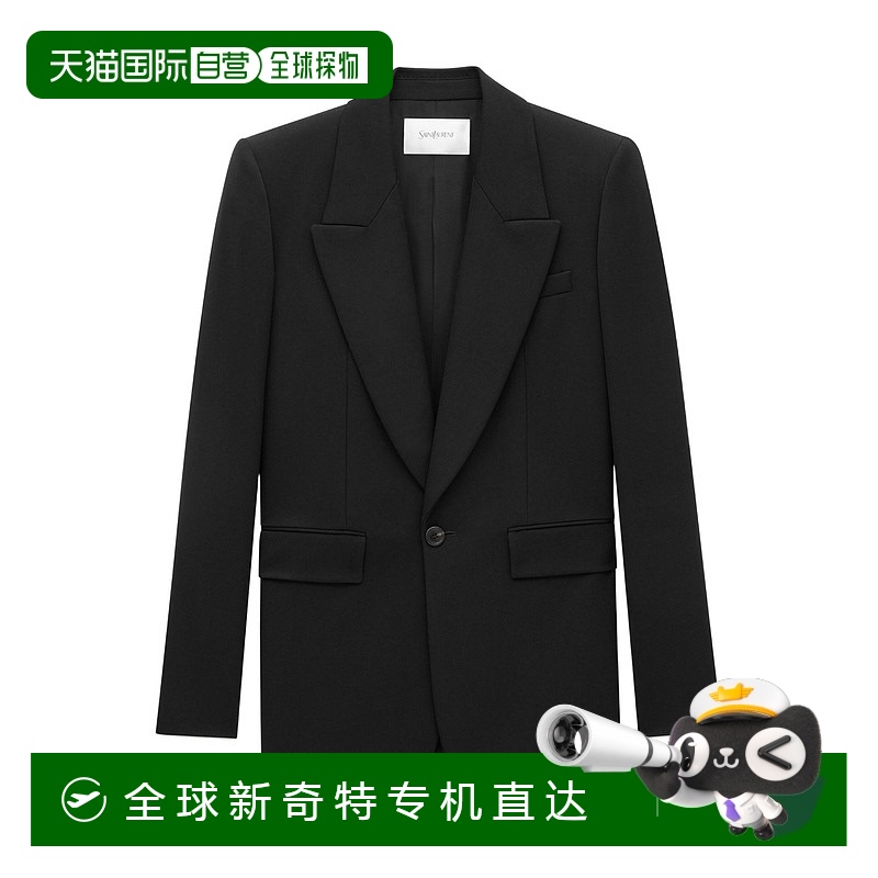 1小时内可退 香港直邮Saint Laurent 圣罗兰 女士 长袖羊毛西装外