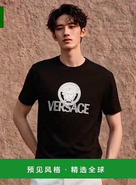 香港直邮Versace Medusa Head印花T恤 10142261A10088短袖范思哲