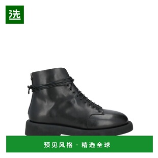 1h可退 香港直邮marsell 男士 脚踝靴 black黑色 舒适时尚男靴