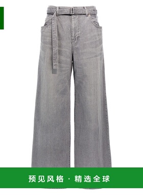 香港直邮Sacai 女士 宽松牛仔裤 SCW210 grey灰色 舒适时尚阔腿裤