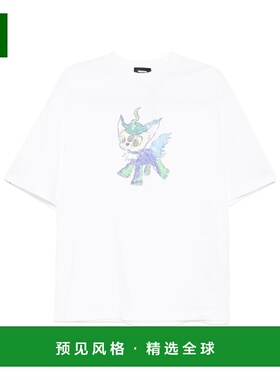 香港直邮WE11DONE 男士T恤 WDTT025744UWH SS2025 白色 杰夫怪物T