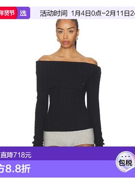 1h可退 香港直邮Danielle Guizio 女士 垂褶衣领针织套头衫 H2560